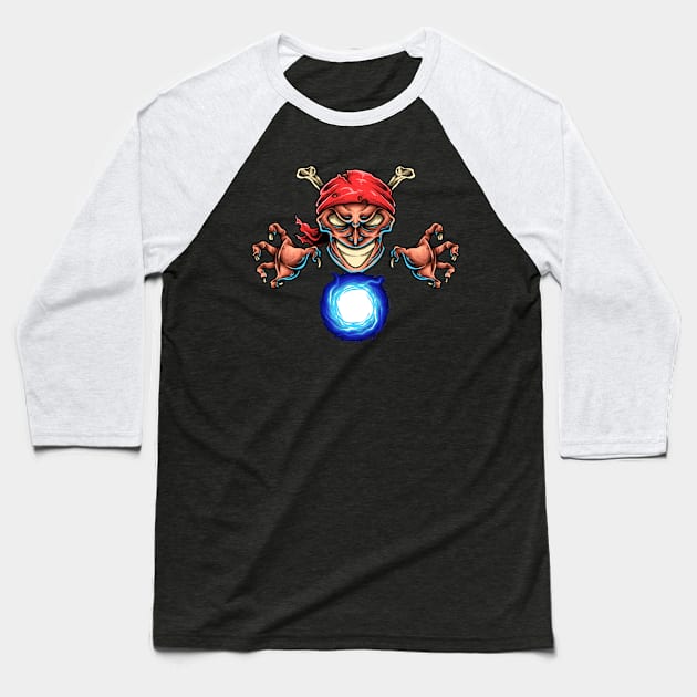 Hypnotic man Baseball T-Shirt by SAN ART STUDIO 